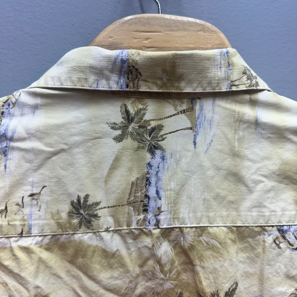 Vintage Pierre Cardin Hawaiian Aloha Shirt Mens L Palm Beach Tropical - Picture 8 of 9